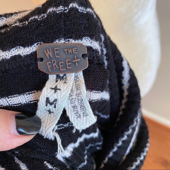 We the Free Free People striped raw hem turtleneck - Picture 6 of 8